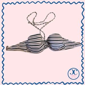 Shade & Shore Striped Halter Bikini Top